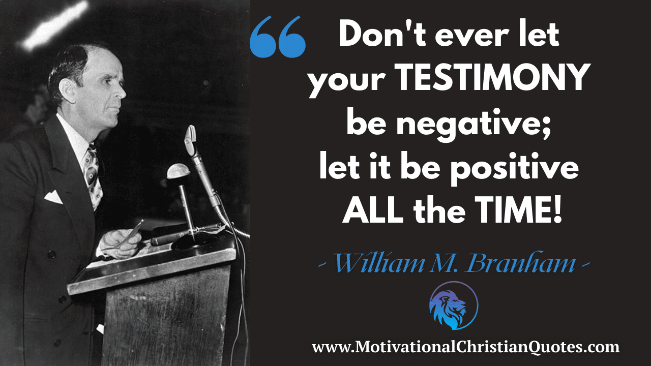 William M. Branham Motivational Christian Quotes